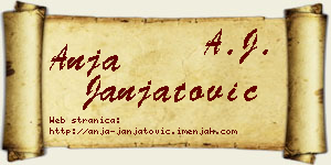 Anja Janjatović vizit kartica